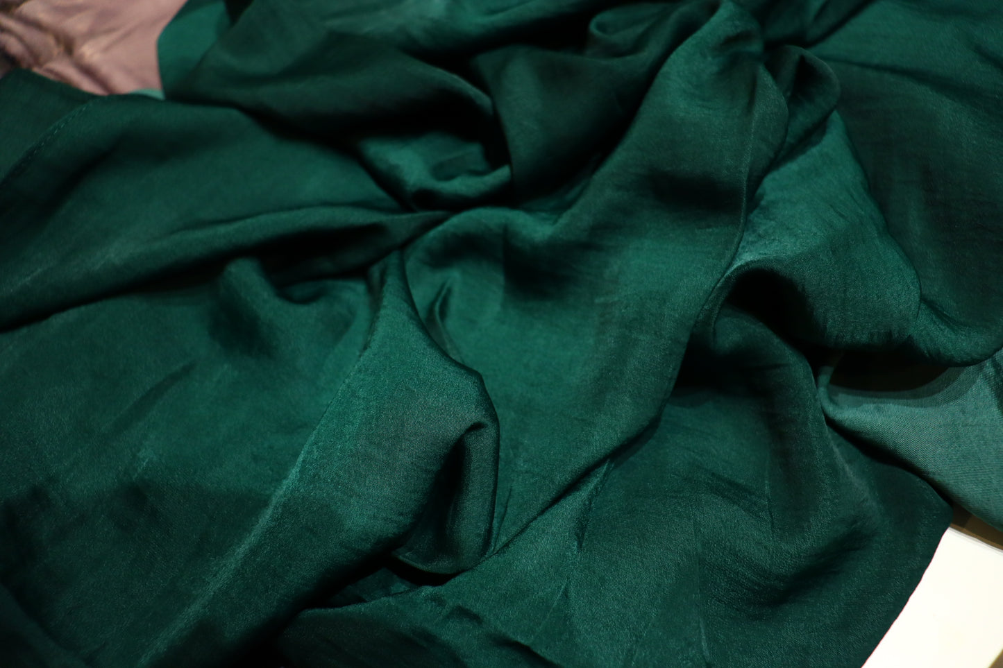 Satin Plain Hijab - Emerald Green