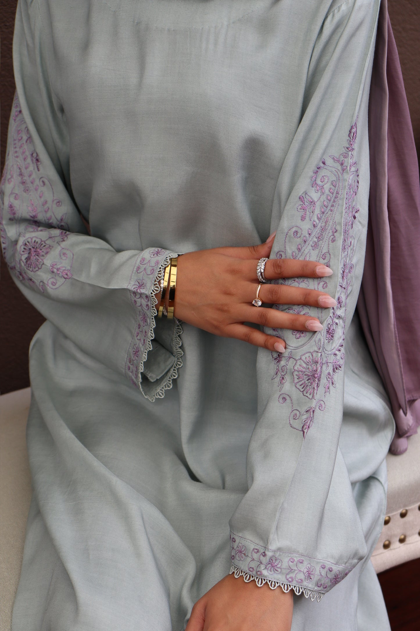 Serene Thread Dress - Sage