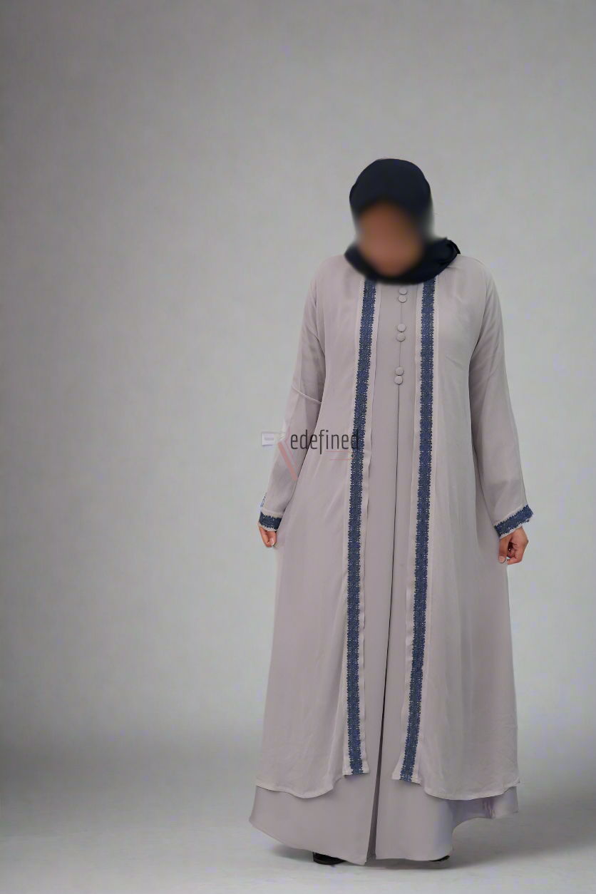Subtle Lace Embrace Kaftan