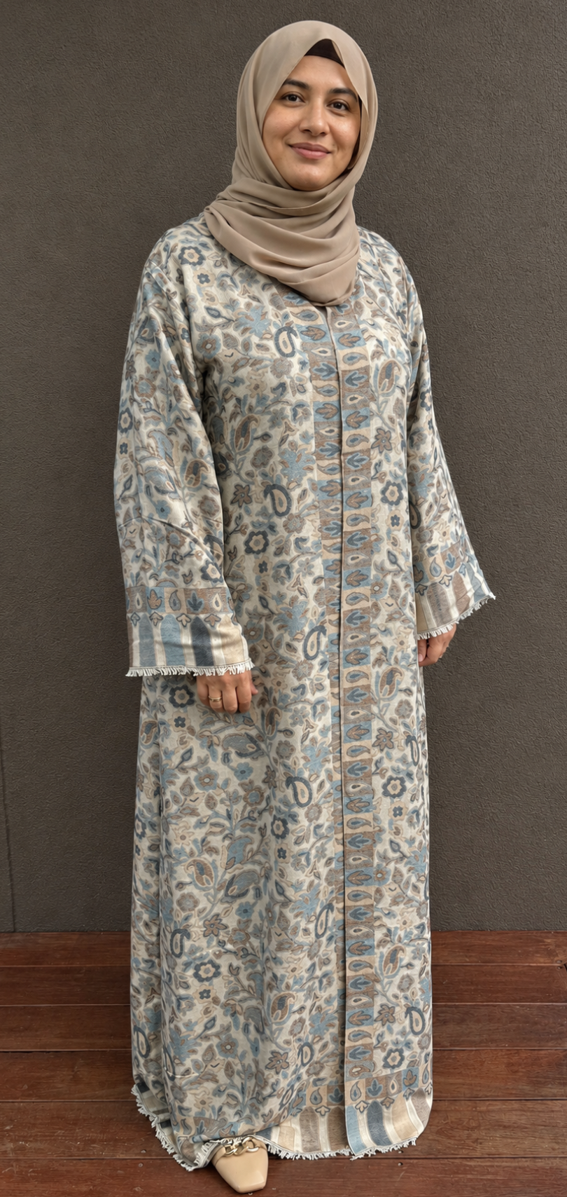Celeste Bloom Pashmina Open Abaya