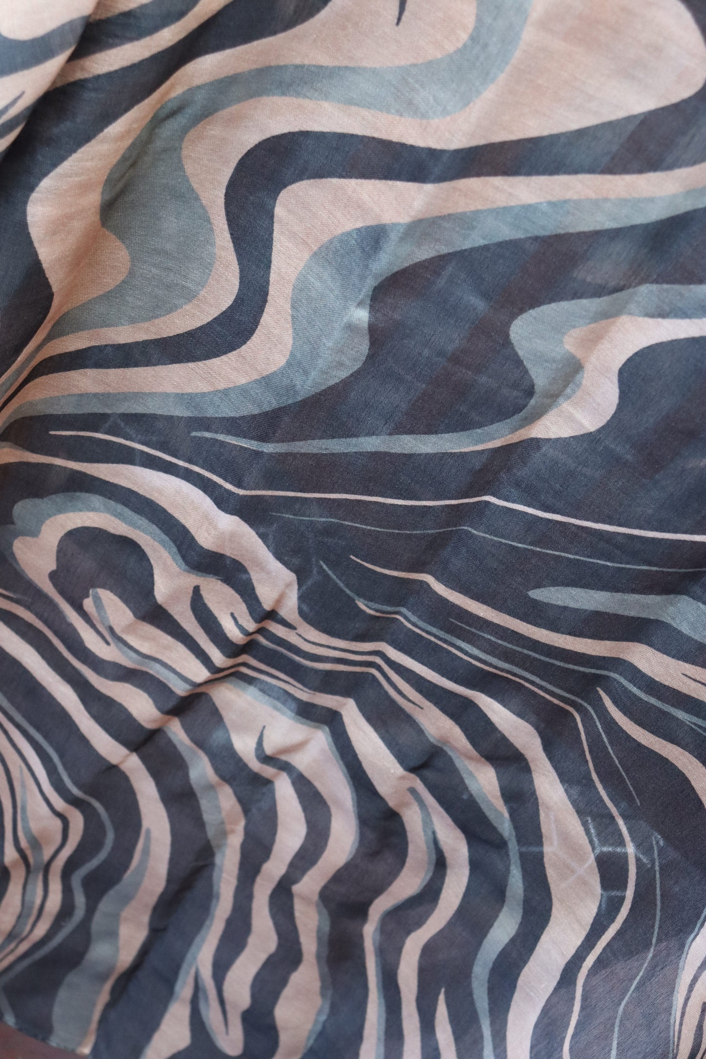 Fluid Waves Printed Modal Hijab