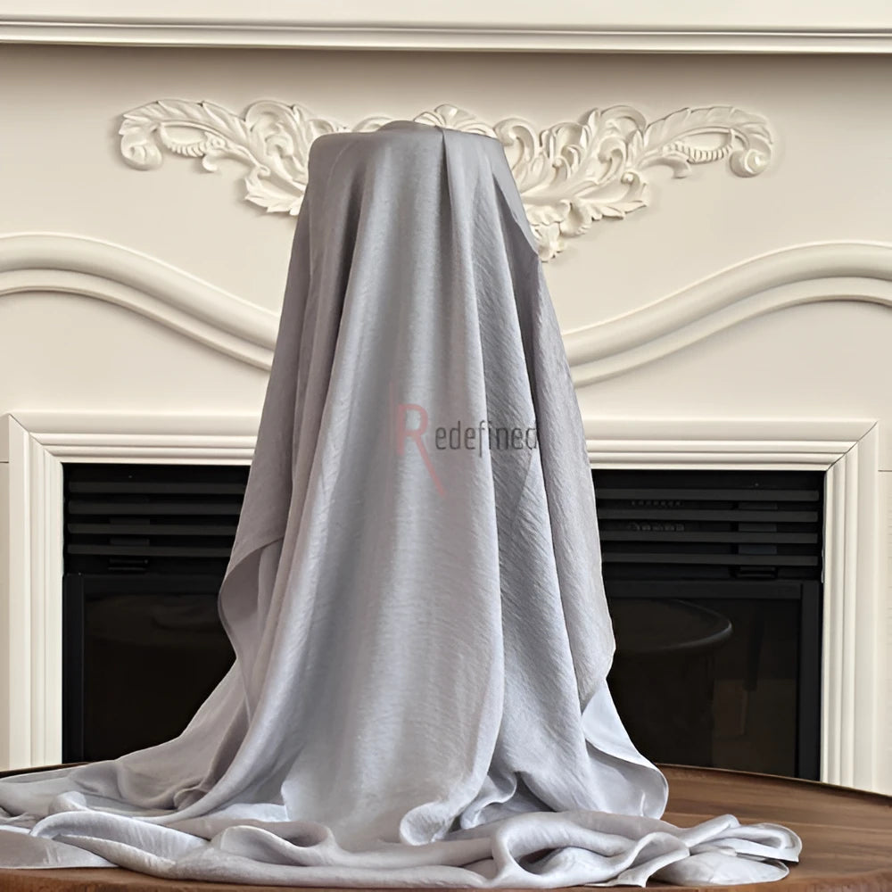 Satin Hijab/Scarf - Silver