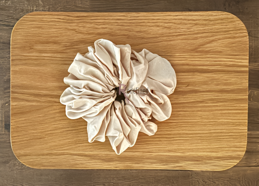 Satin Scrunchies Nude colour