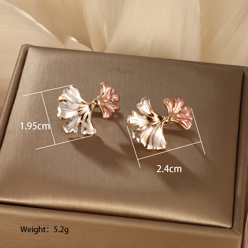 Leaf Earrings with Gold Plating