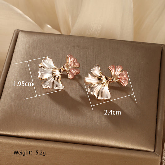 Leaf Earrings with Gold Plating
