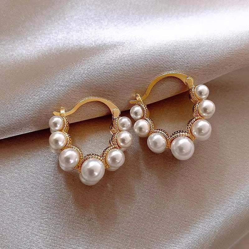 Pearl Hoop Earrings