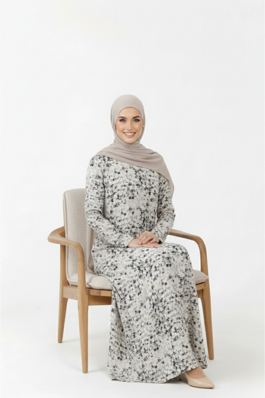 Ashen Bloom Maxi Dress