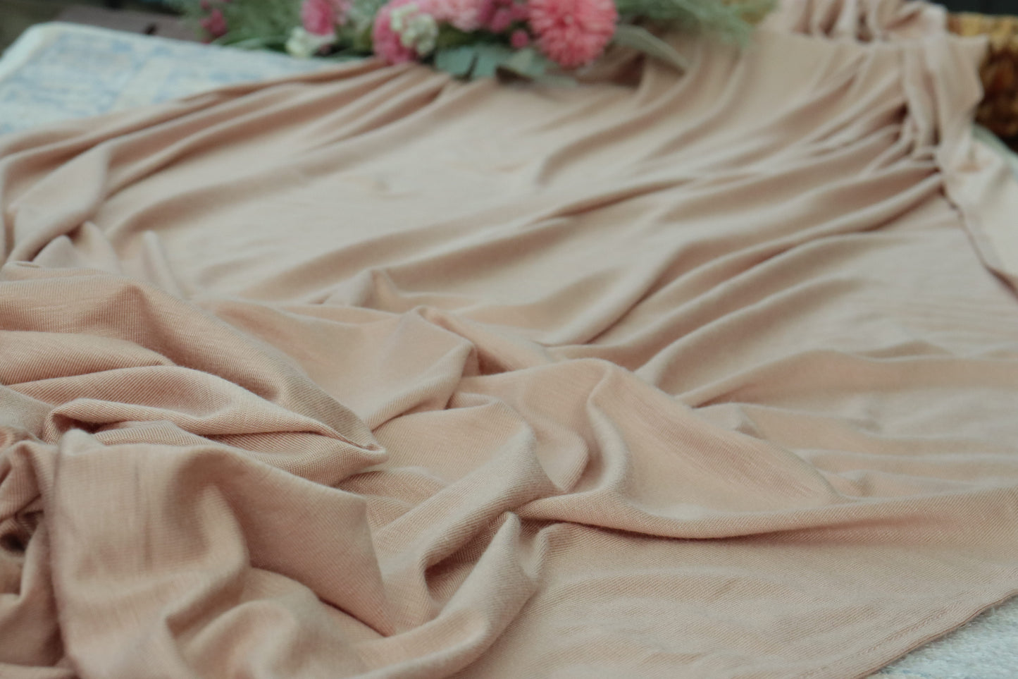 Cotton Jersey Hijab/Scarf - Almond