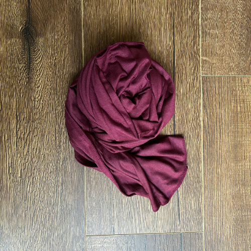 Girls Cotton Jersey Hijab/Scarf - Burgundy