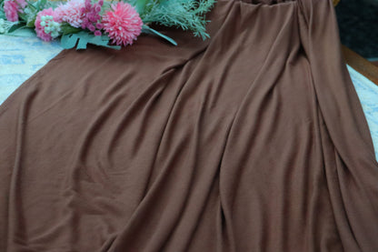 Cotton Jersey Hijab/Scarf - Choco Brown