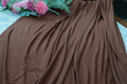 Cotton Jersey Hijab/Scarf - Choco Brown