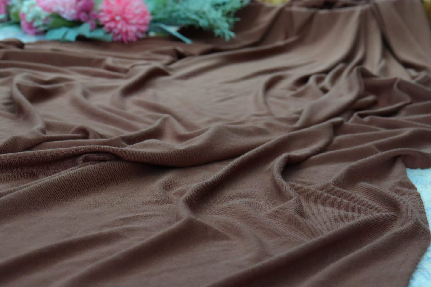 Cotton Jersey Hijab/Scarf - Choco Brown