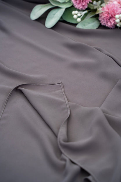 Chiffon Premium Hijab - Dark Grey