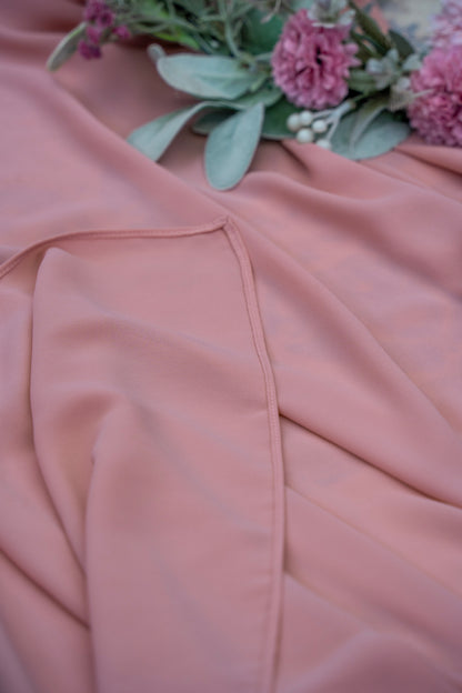 Chiffon Premium Hijab - Nude Pink