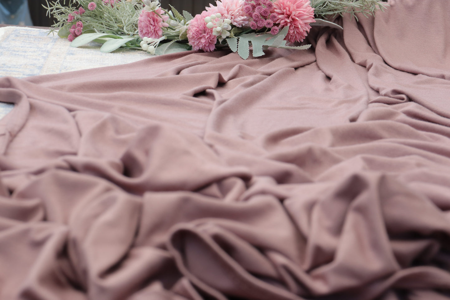 Cotton Jersey Hijab/Scarf - Deep Mauve