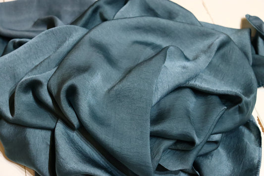 Satin Plain Hijab - Teal Green