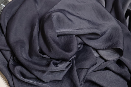 Satin Plain Hijab - Dark Pewter