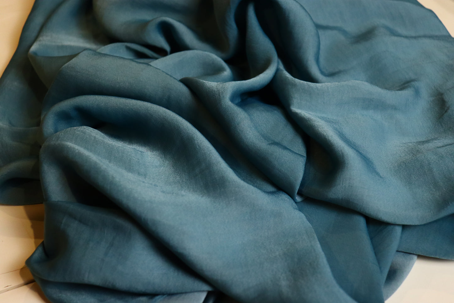 Satin Plain Hijab - Teal Green