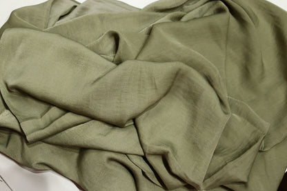 Satin Plain Hijab - Olive