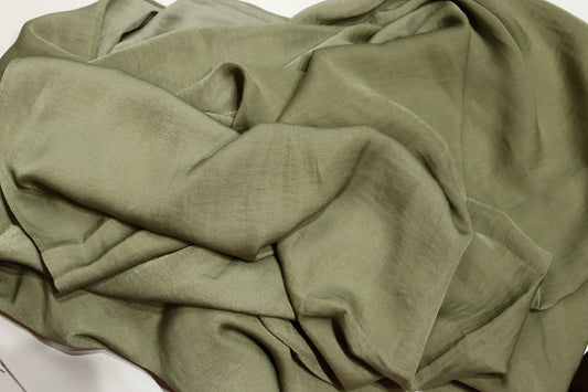 Satin Plain Hijab - Olive
