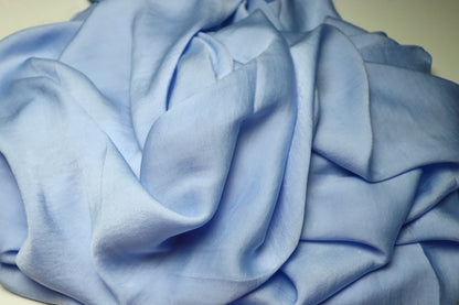 Satin Plain Hijab - Sky