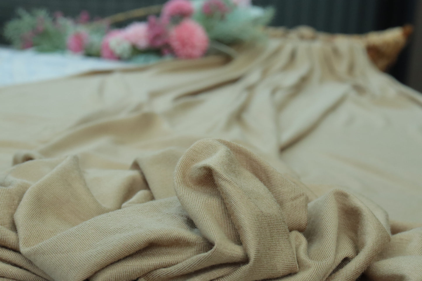 Cotton Jersey Hijab/Scarf - Khaki