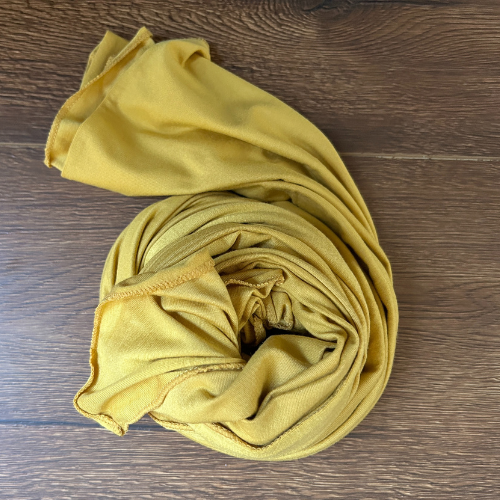 Girls Cotton Jersey Hijab/Scarf - Mustard