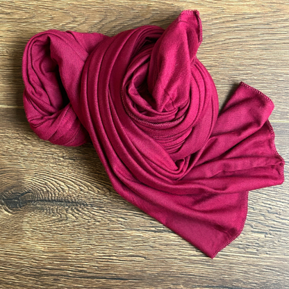 Girls Cotton Jersey Hijab/Scarf - Red