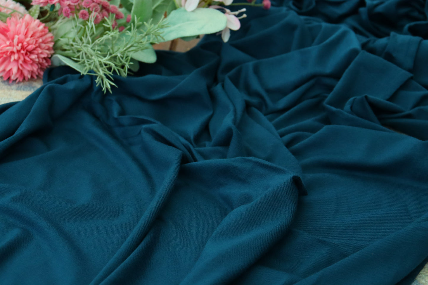 Cotton Jersey Hijab/Scarf - Teal