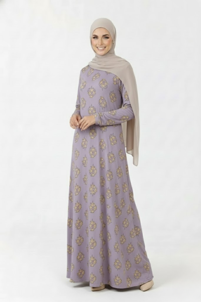 Lavender Crest Maxi Dress