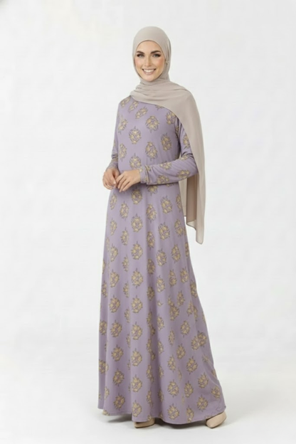 Lavender Crest Maxi Dress