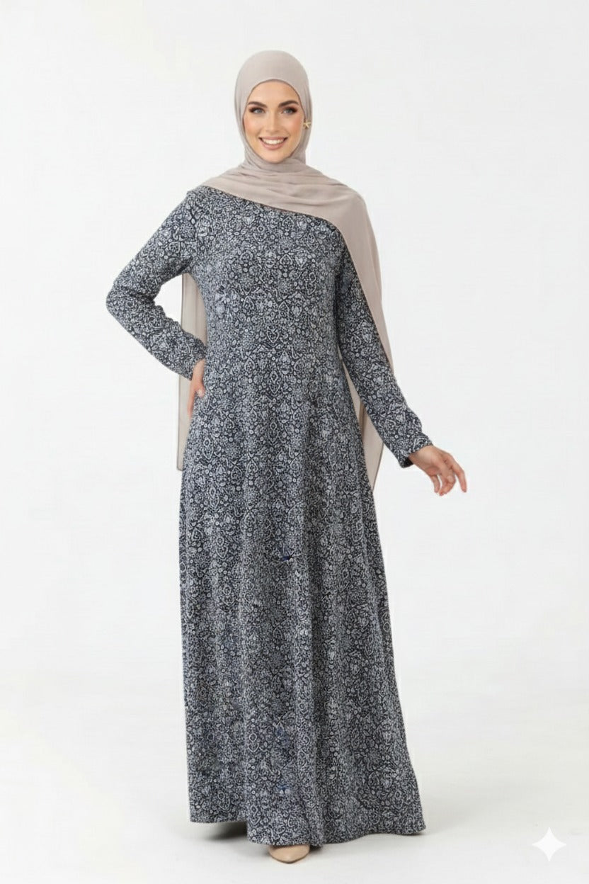 Midnight Petal Maxi Dress