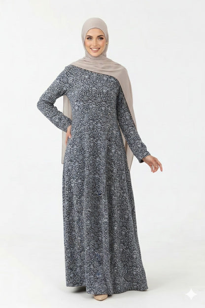 Midnight Petal Maxi Dress