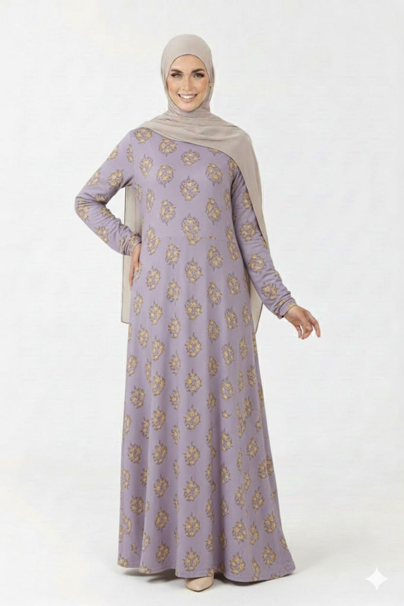 Lavender Crest Maxi Dress