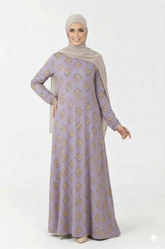 Lavender Crest Maxi Dress