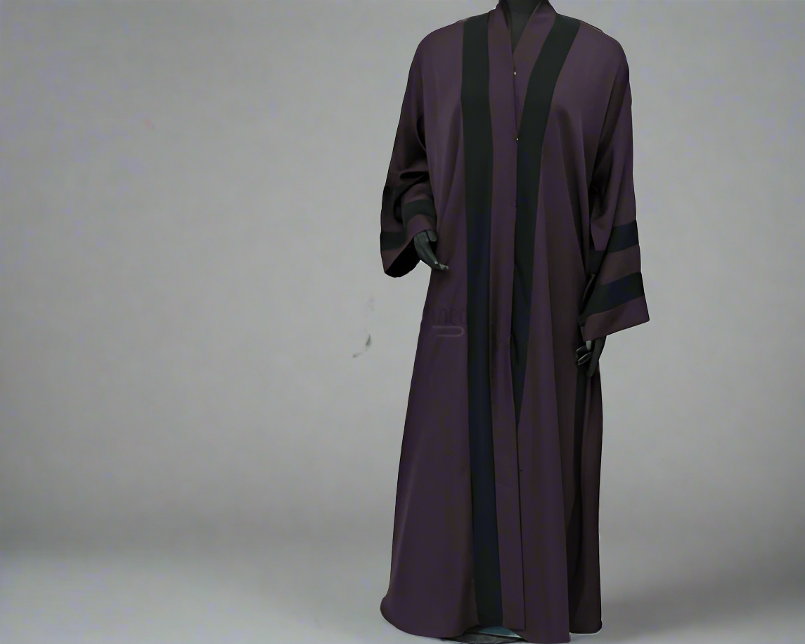 Classic Abaya with Contrast Patch