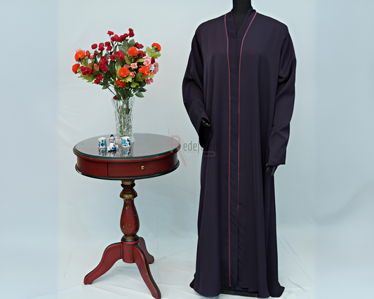 Classic Style Abaya with Contrast Finishing