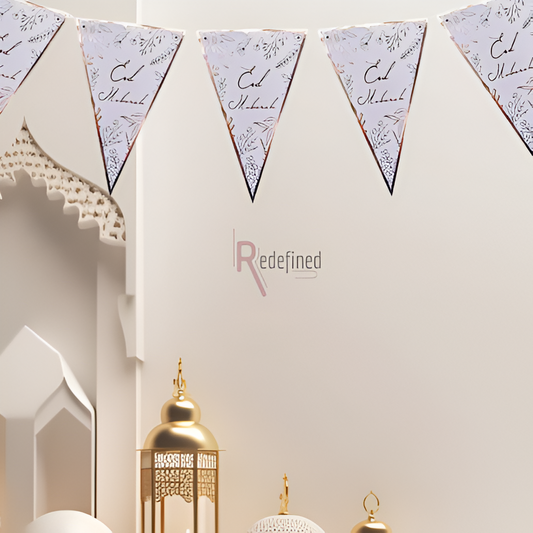 EID Mubarak Decorative Banner - Rose Gold Theme