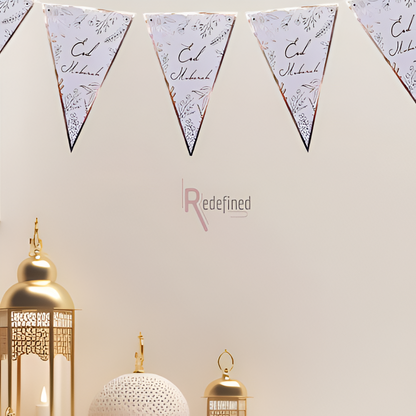 EID Mubarak Decorative Banner - Rose Gold Theme