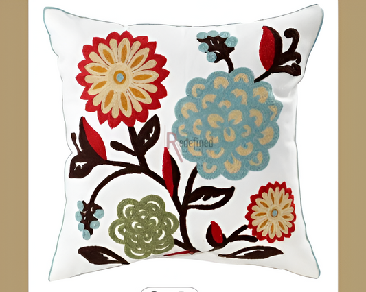 Embroidered Cushion Cover - Fleur (Set of 2)