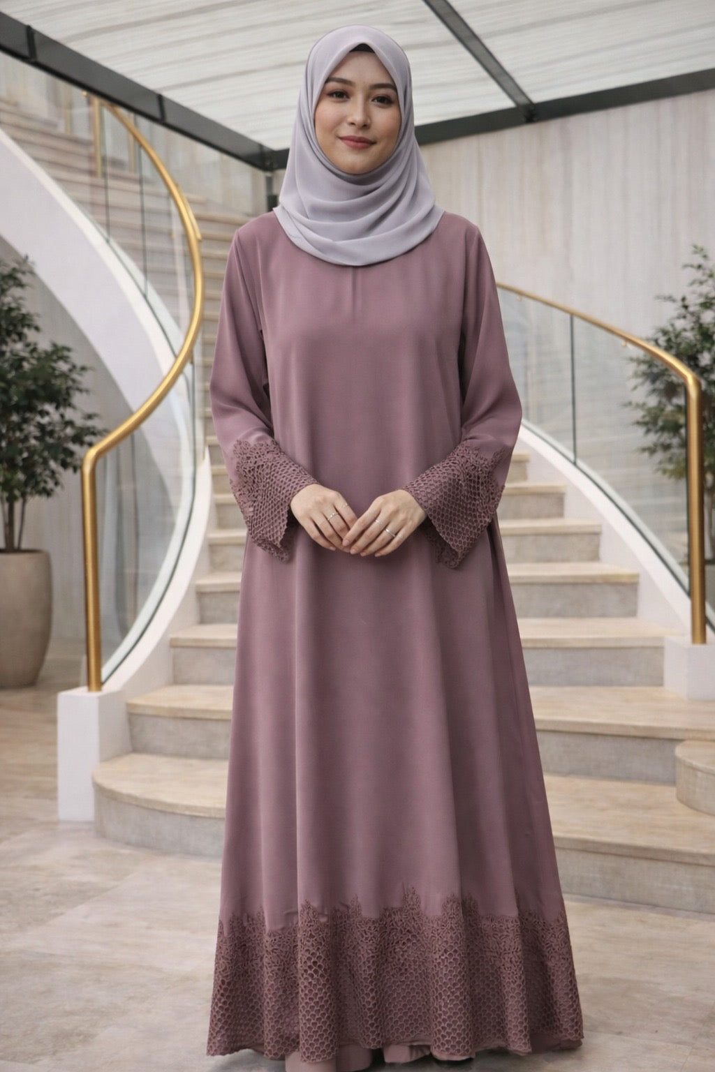 Veloura Maxi Dress - Dusty Rose