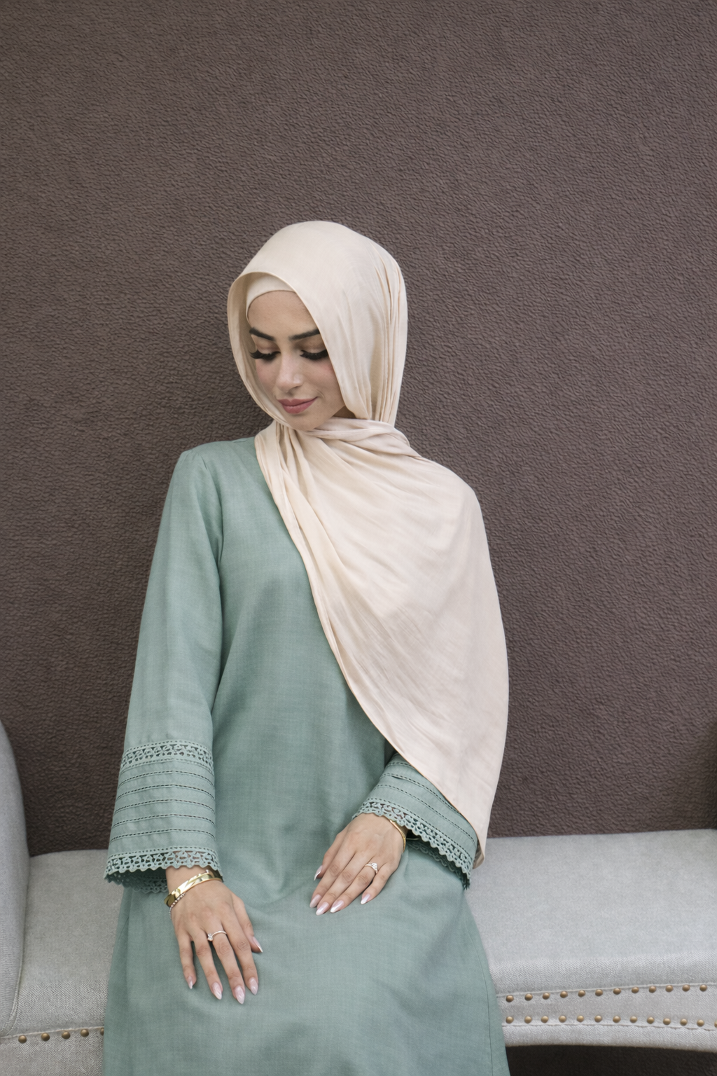 Serene Stitch Dress - Sage