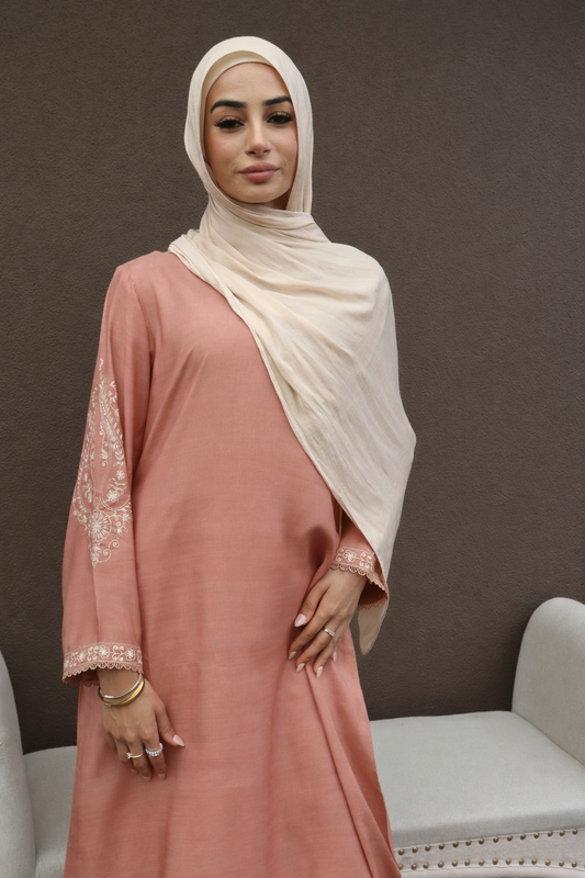 Serene Thread Dress – Apricot