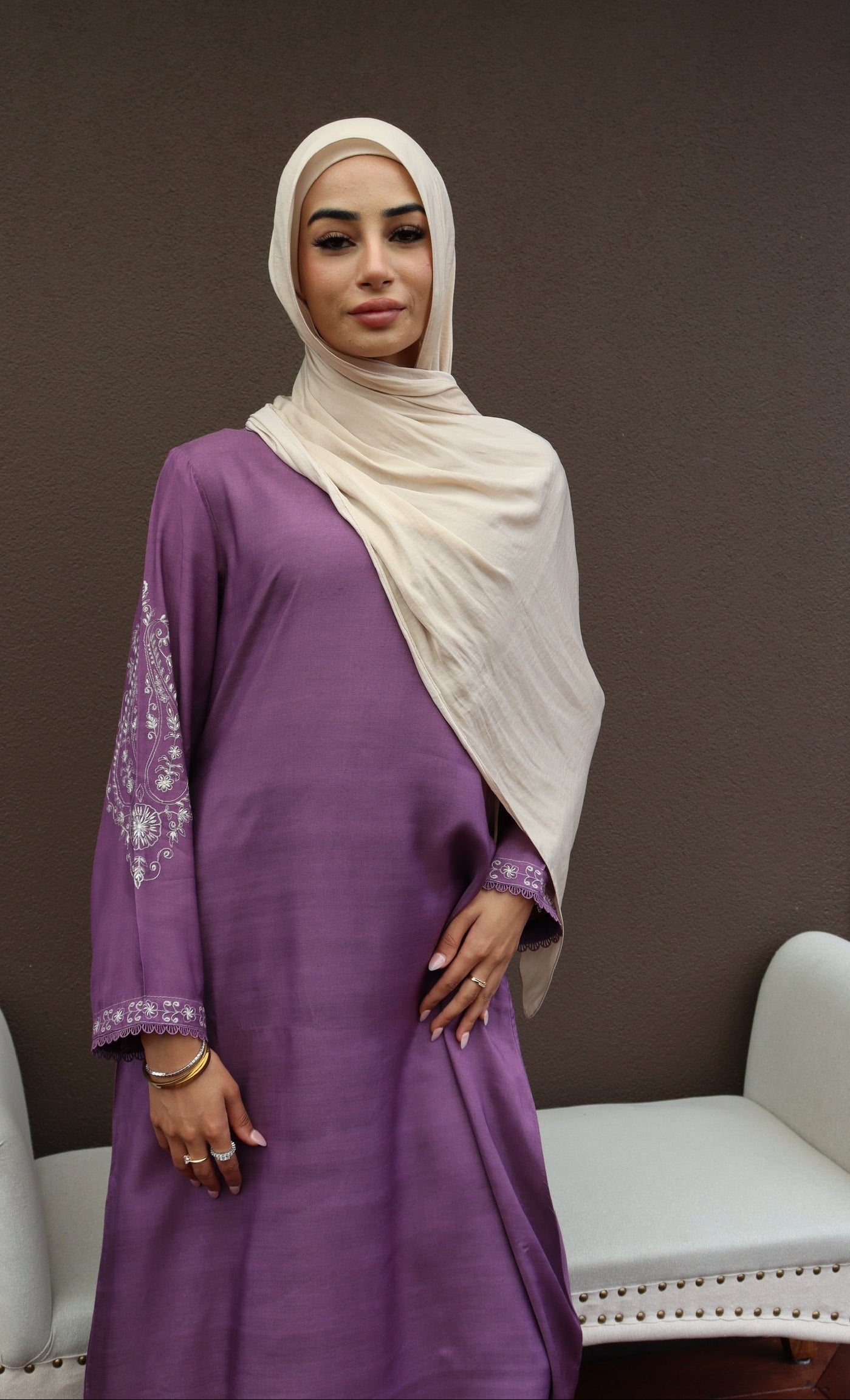 Serene Thread Dress - Mauve