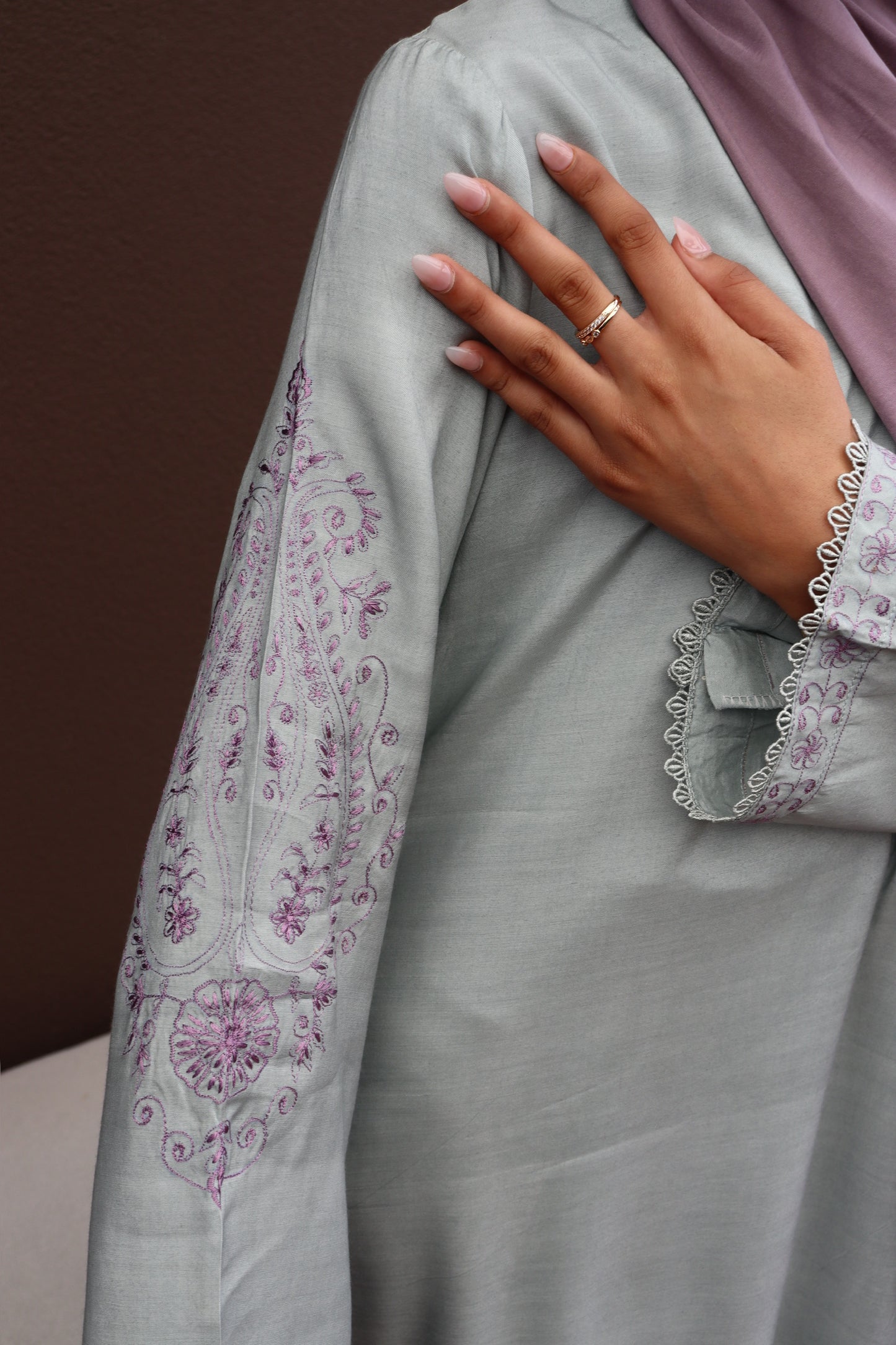 Serene Thread Dress - Sage