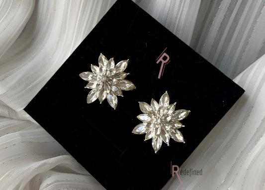 Brilliant Flower Cluster Earrings