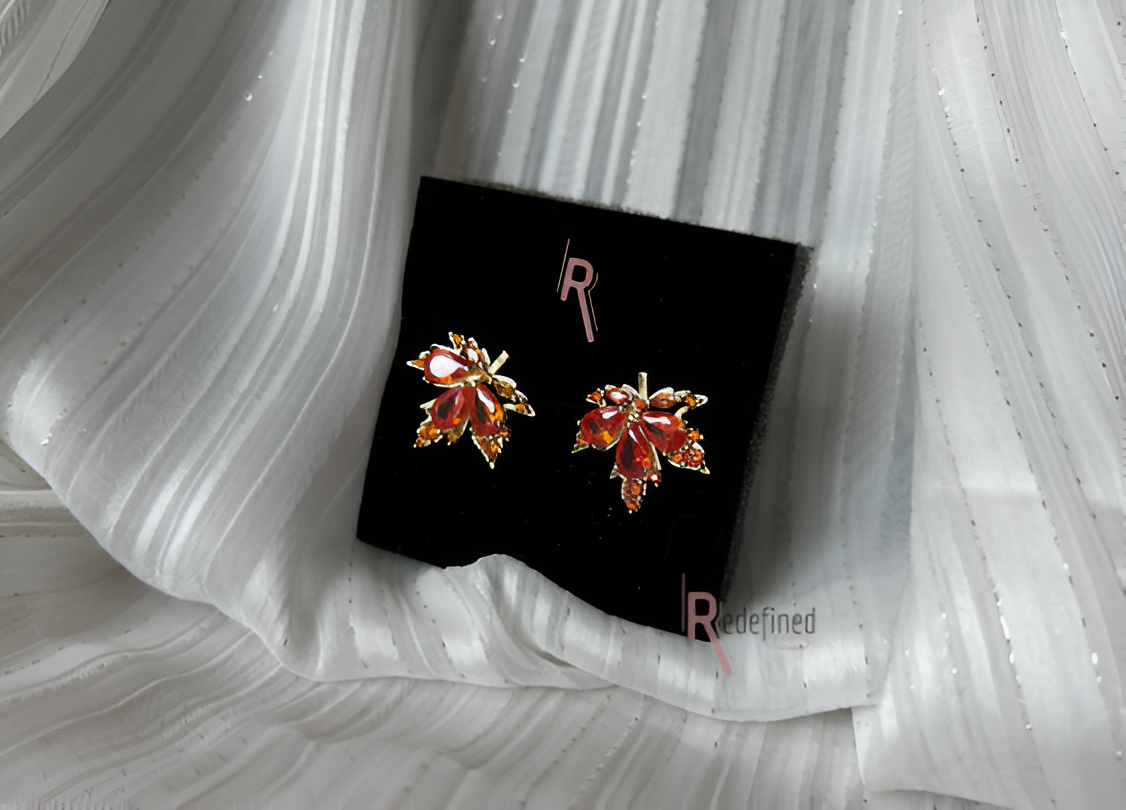 Classic Maple leave Studs with Gold Plating