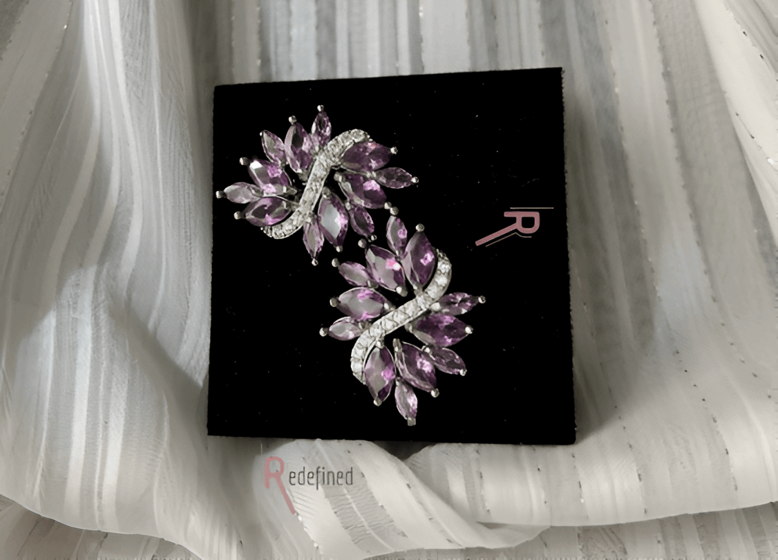 Amethyst Cluster Earrings