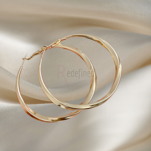 Silver Twisted Hoop Earrings