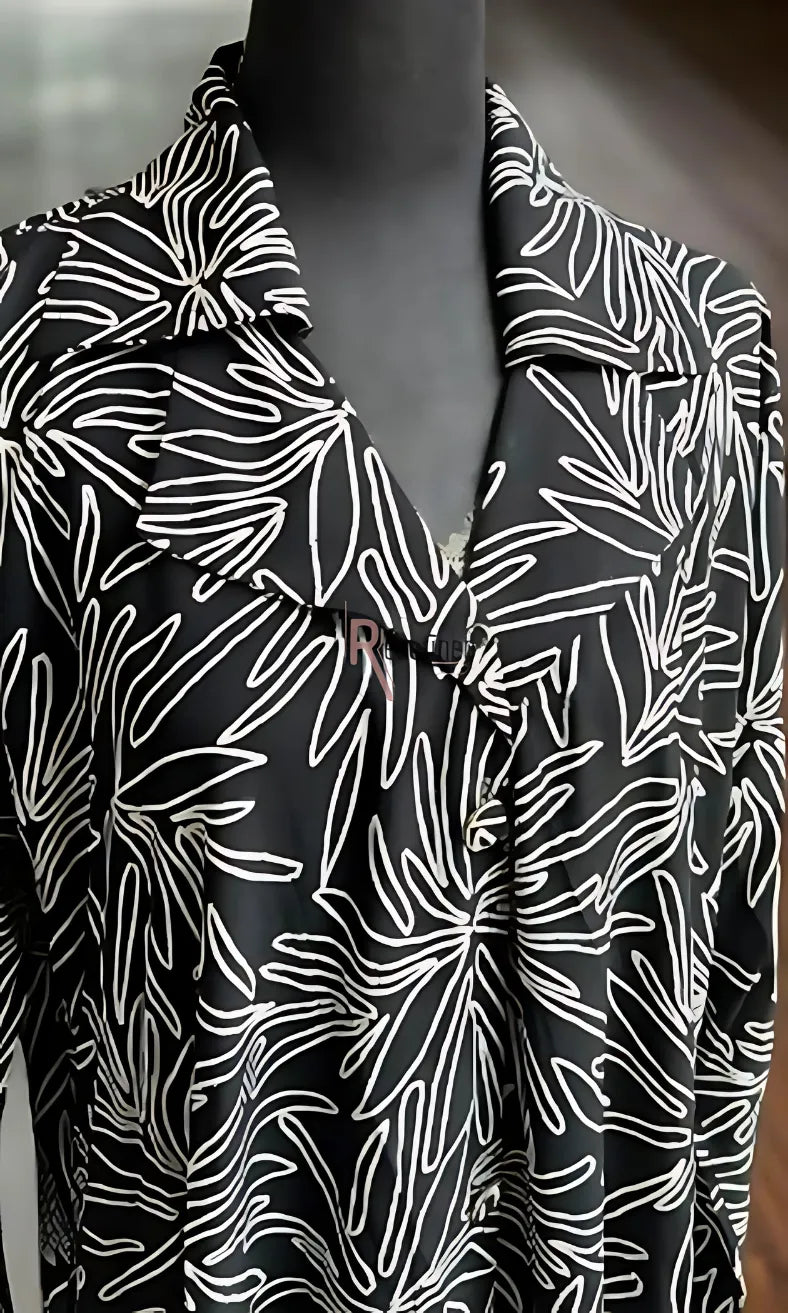 Floral Black Button Down Maxi Dress